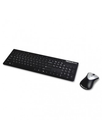 USB Wireless RF Keyboard - Black - USB Wireless RF Mouse - Optical - 1000 dpi - 3 Button - Black - fel9893601